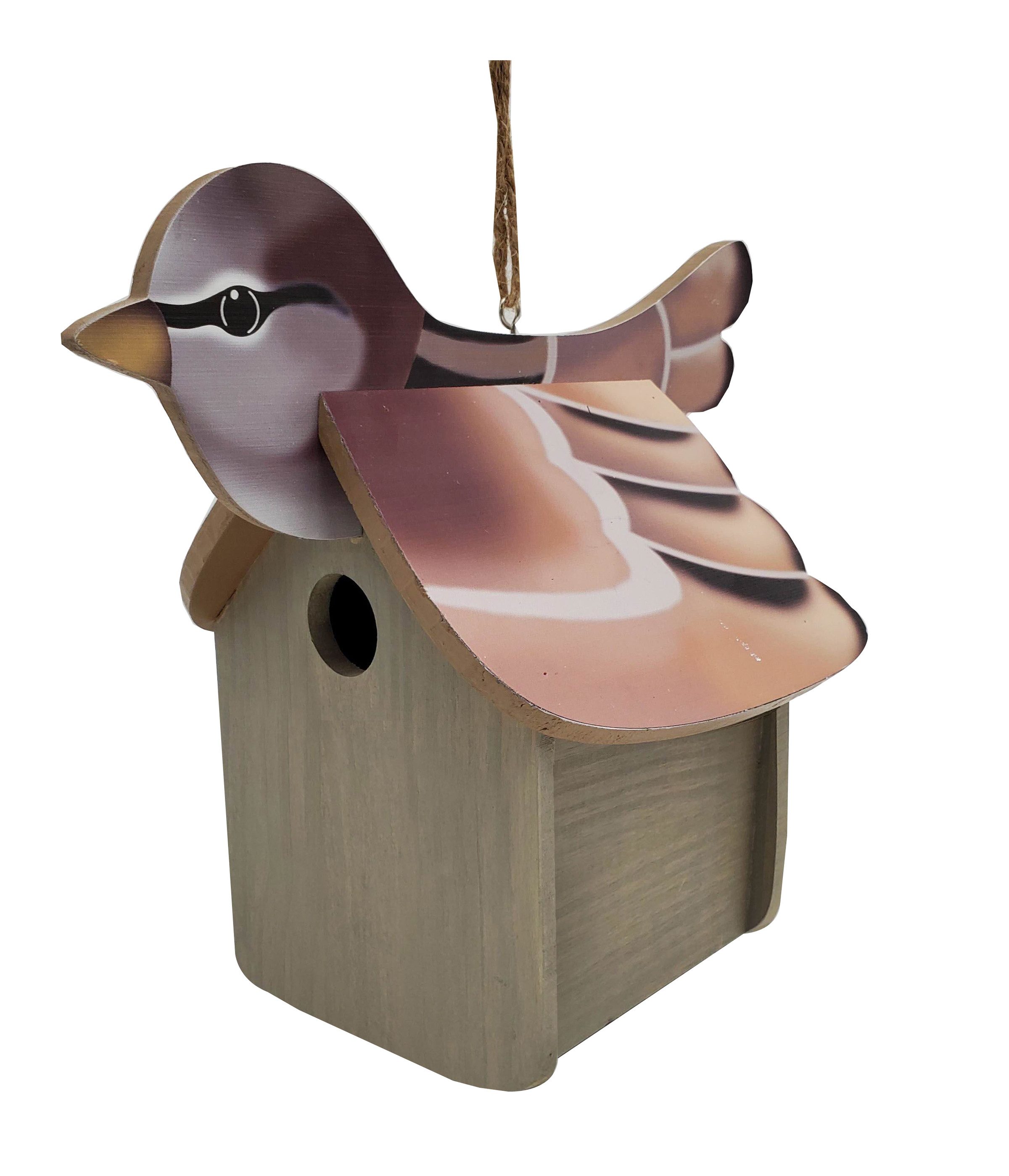 Dehner Nistkasten Natura Premium Nisthöhle Spatz, 29 x 18 x 26.9 cm, aus FSC®-zertifiziertem Kiefernholz