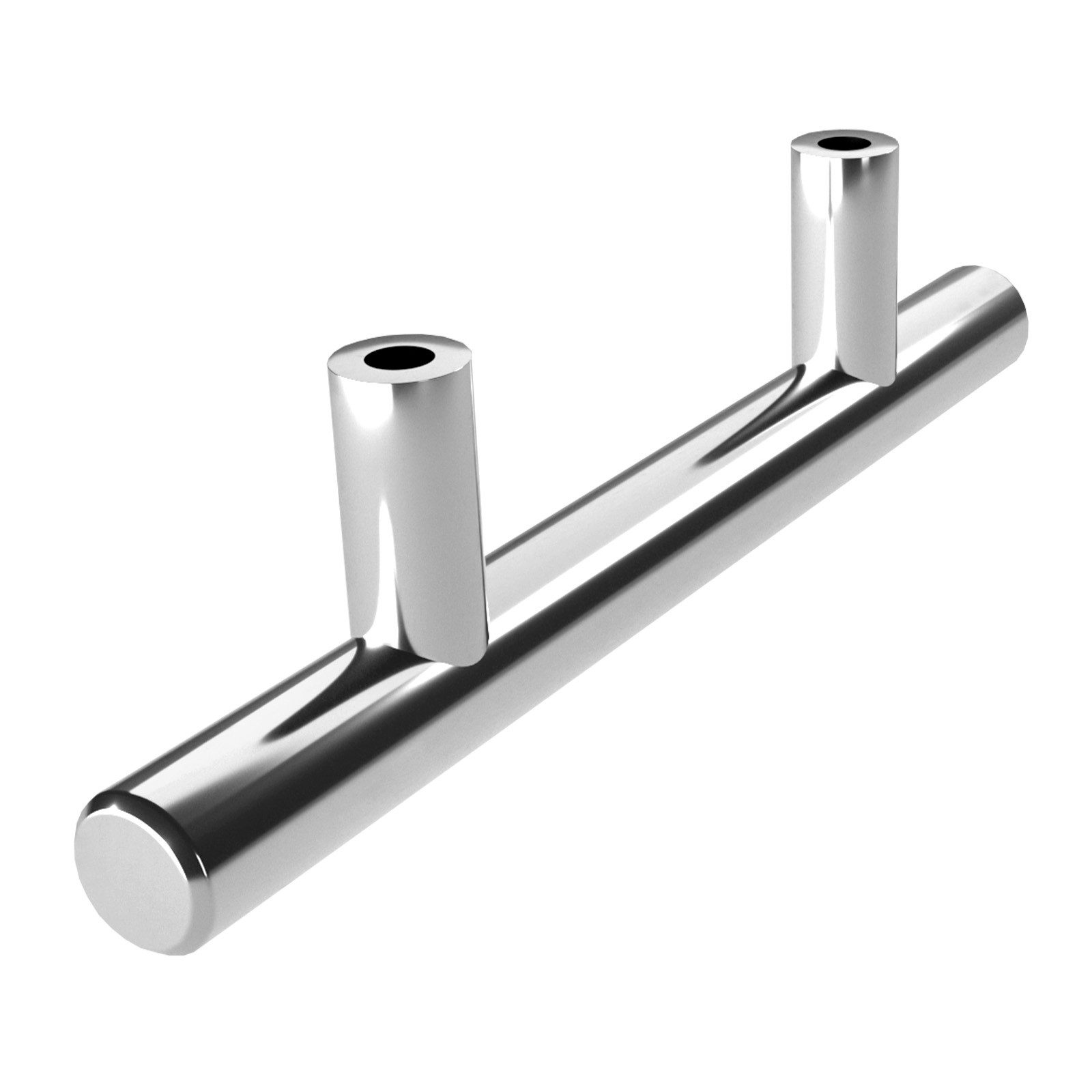 SO-TECH® Möbelgriff Stangengriff G11 Chrom poliert Ø 12 mm BA 64 - 480 mm, Bohrlochabstand 64 mm, Länge 124 mm, incl. Schrauben