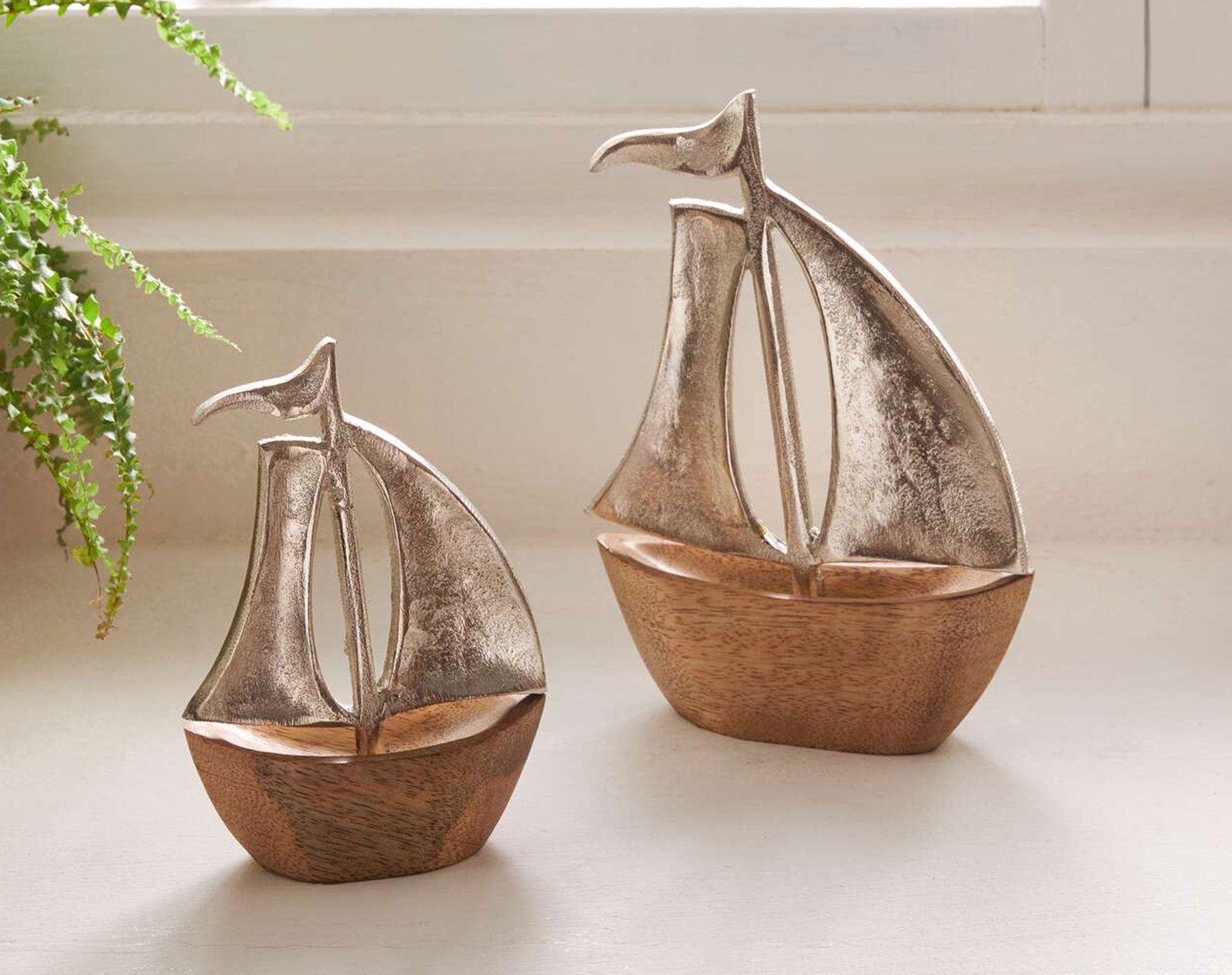 Dekoleidenschaft Dekofigur "Segelboot" maritime Deko, Segelschiff, Dekoboot günstig online kaufen