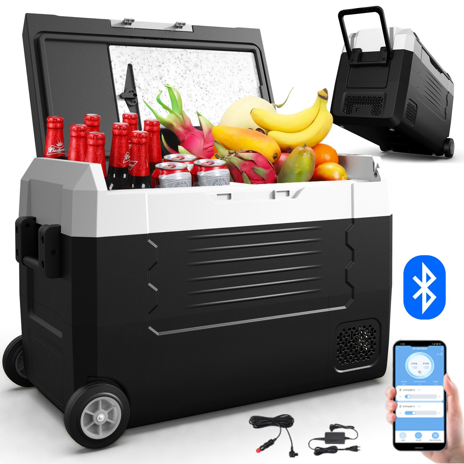Kühlbox Elektrische Kühlbox Kompressor tragbar, frisch/einfrieren, mit APP