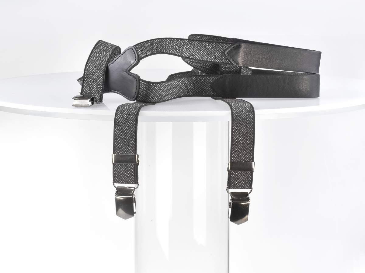 LLOYD Men’s Belts Hosenträger Classic (Set) Y-Form, mit 3 Clips, 25mm Bandbreite, für Herren, Leder Schulterteil