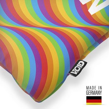 Kissenbezug, VOID (1 Stück), Rainbow LGBTQ Pride Retro Muster 80s Gay pride flag parade club LGBTQ