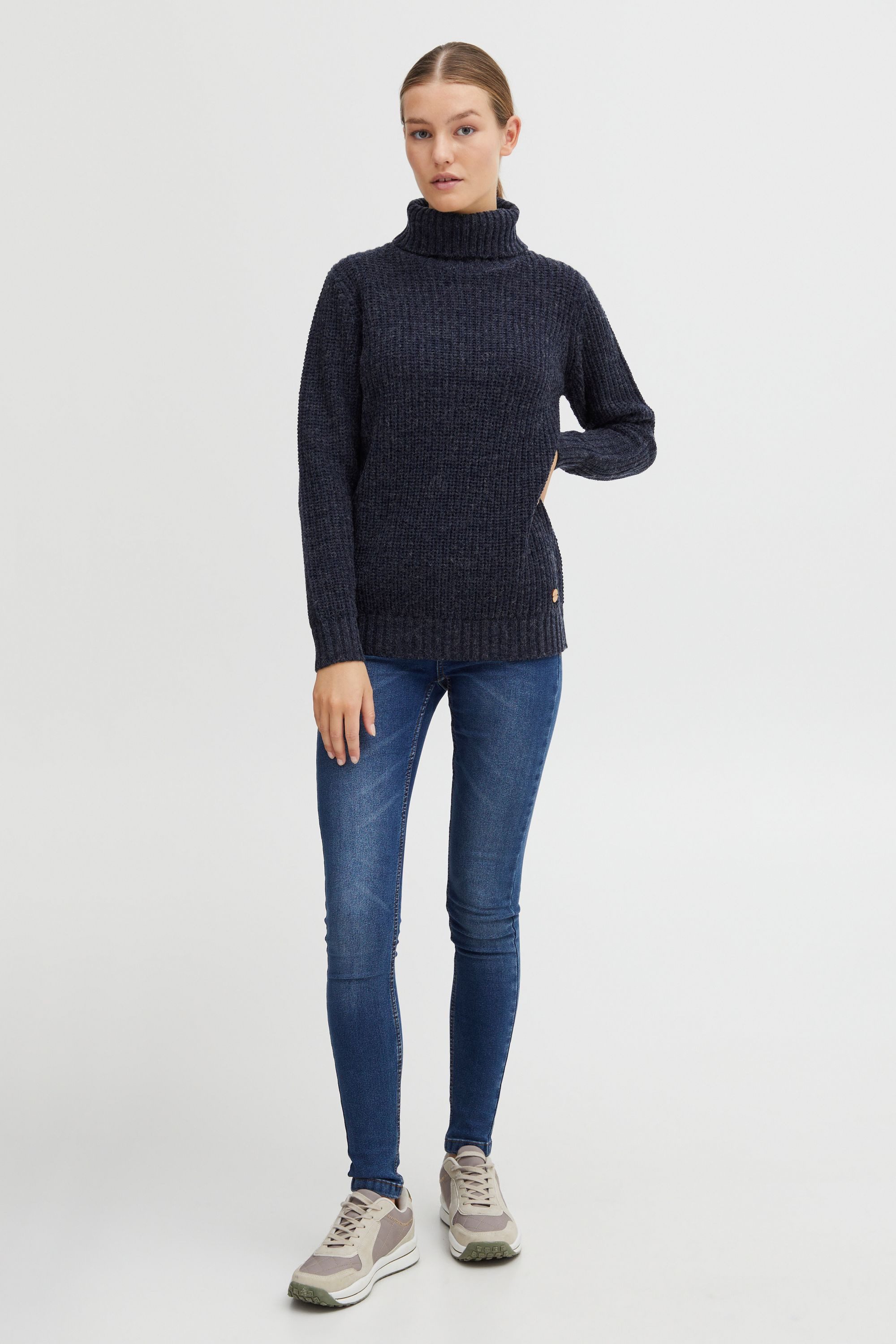 OXMO Strickpullover OXNanna Grobstrickpullover mit Rollkragen günstig online kaufen