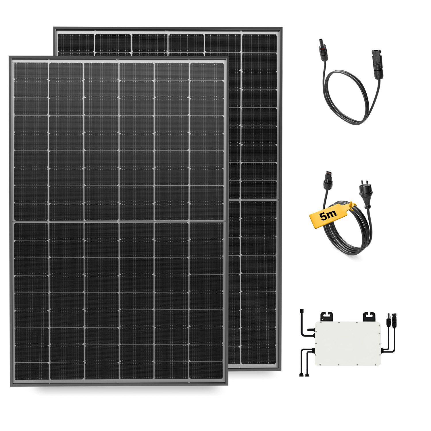 Solakon Balkonkraftwerk onLite, 900 W, Monokristallin, (Photovoltaik, Balkonkraftwerk 900 / 800 W Photovoltaik Mini-PV Anlage)