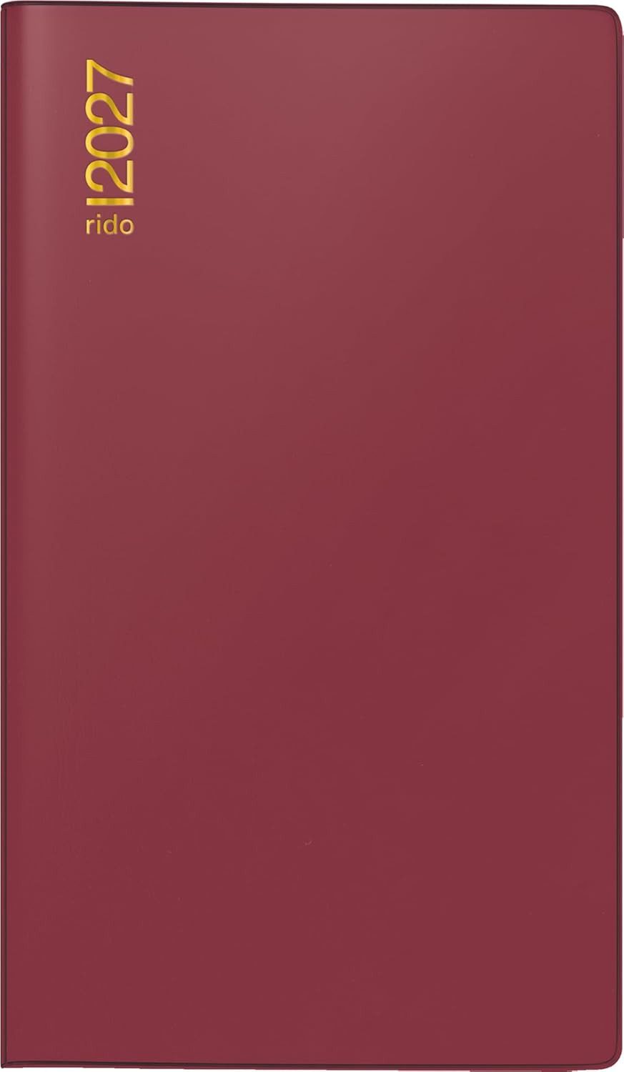 Taschenkalender rido/idé 7040302297 Taschenkalender TM 12 2027 A6, bordeaux, Kunstoff