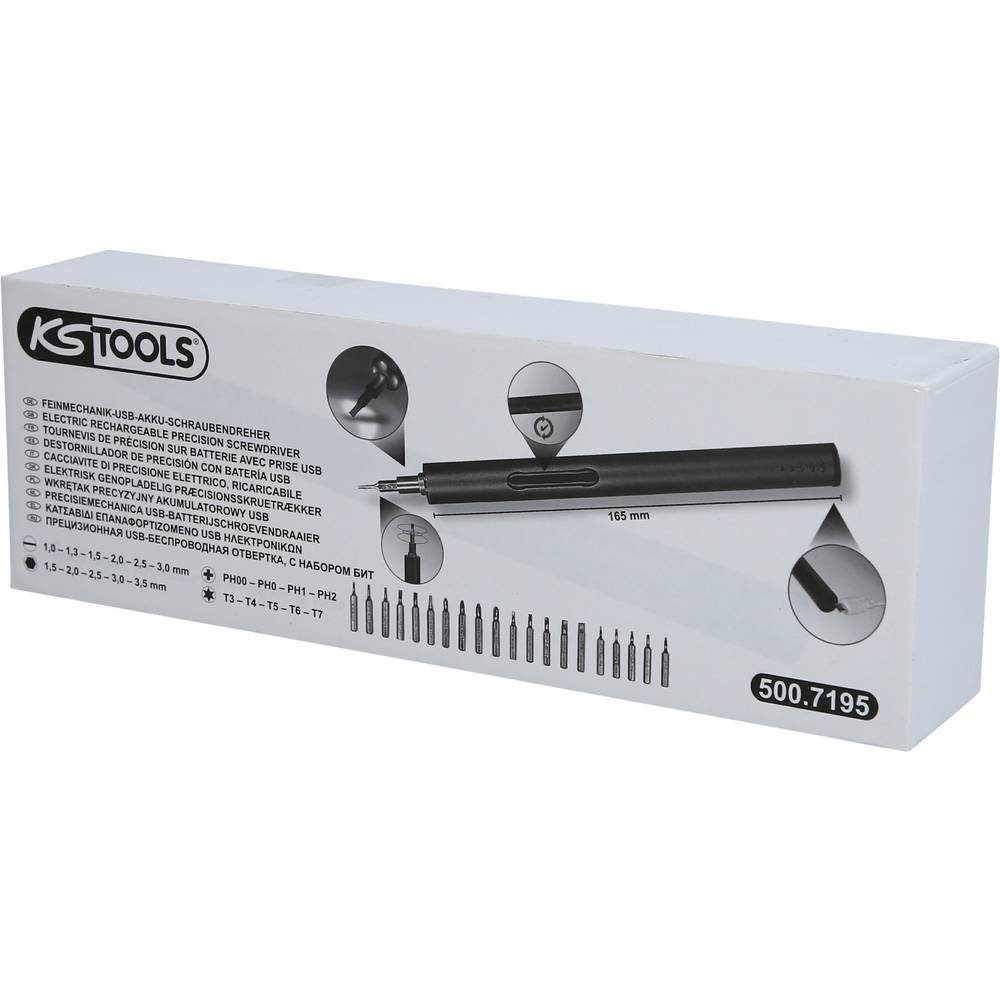 KS Tools Akku-Schrauber Feinmechanik-USB-Akku-Schraubendreher 500.7195