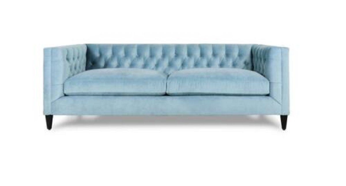 JVmoebel Chesterfield-Sofa Pinker Chesterfield Dreisitzer Modernes Design 3-er Couch Neu, Made in Europe Blau