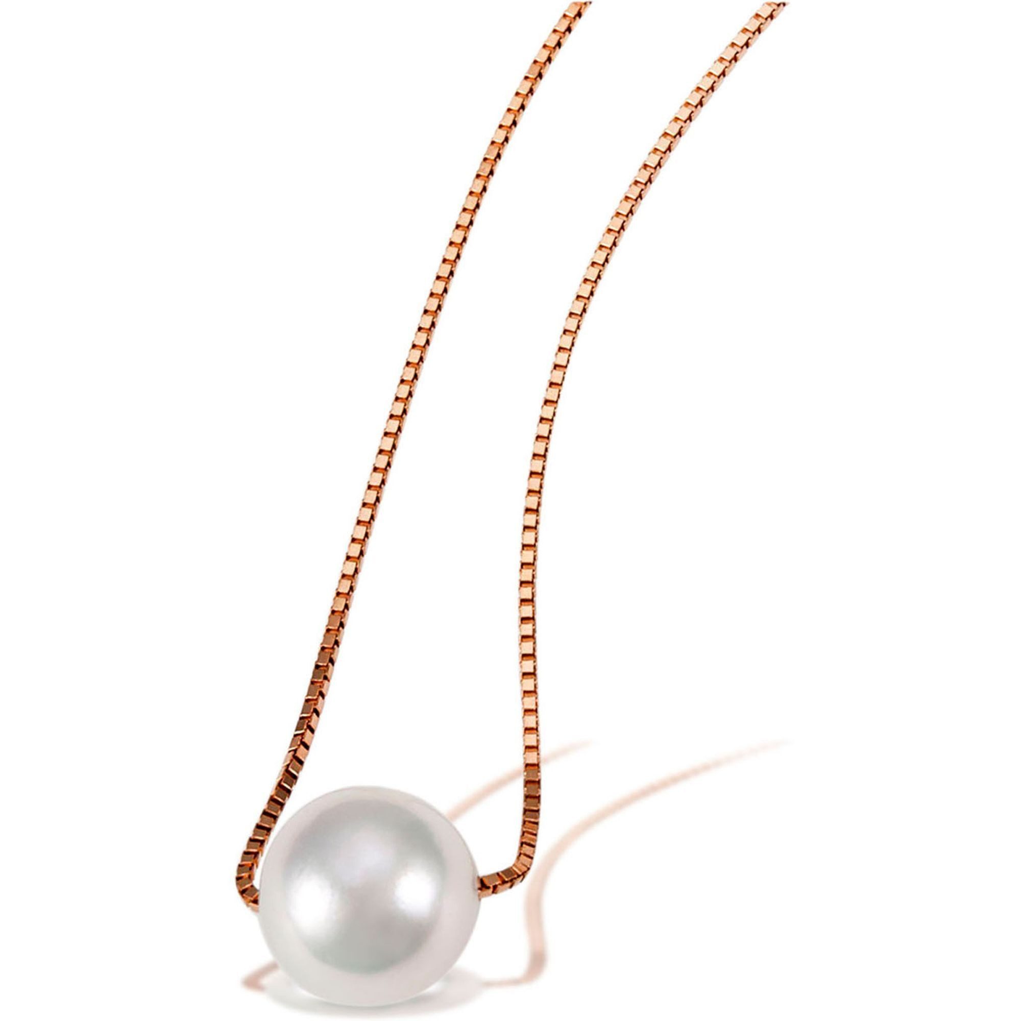 goldmaid Collierkettchen 375 Rotgold Akoya Zuchtperle weiß