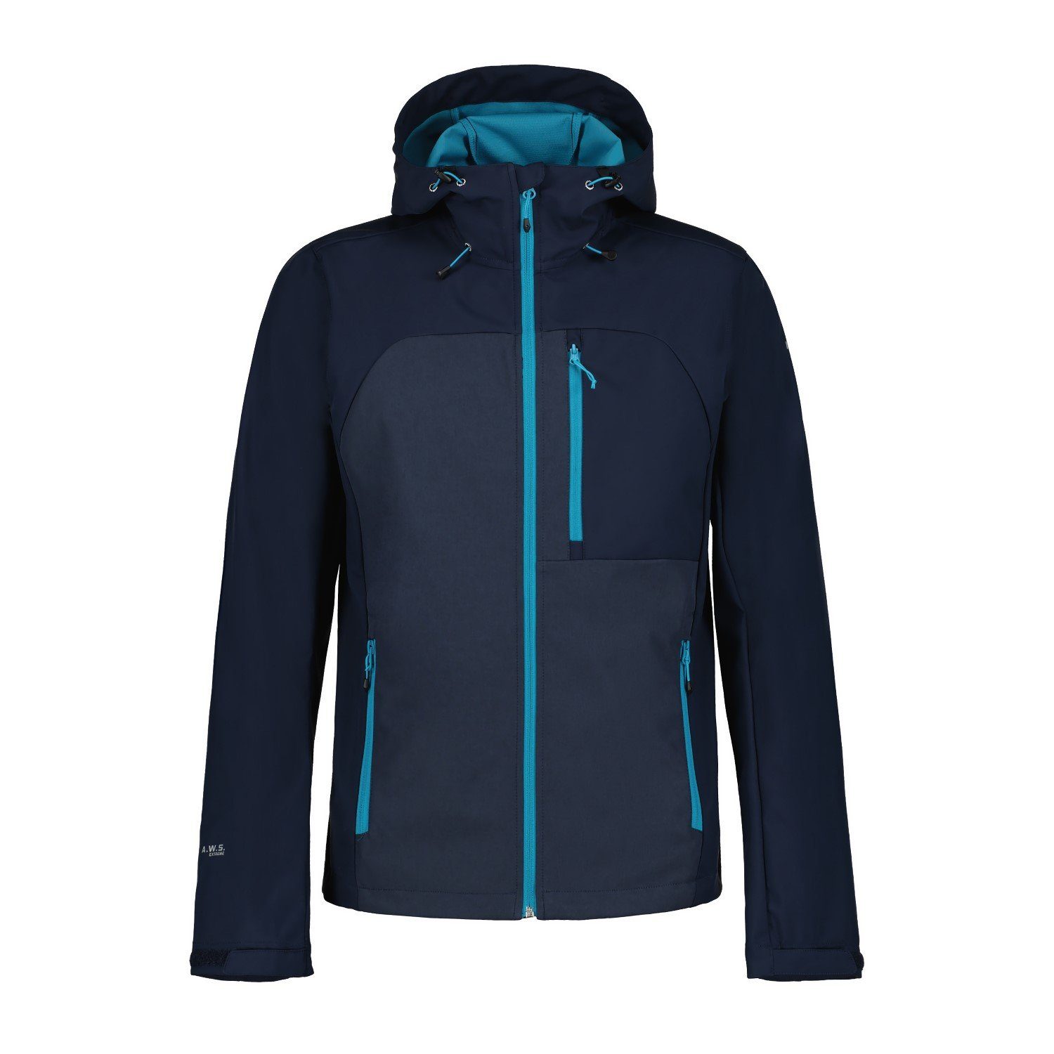 Icepeak Funktionsjacke Icepeak Brooker Softshelljacke für Herren mit Kapuze Dunkelblau