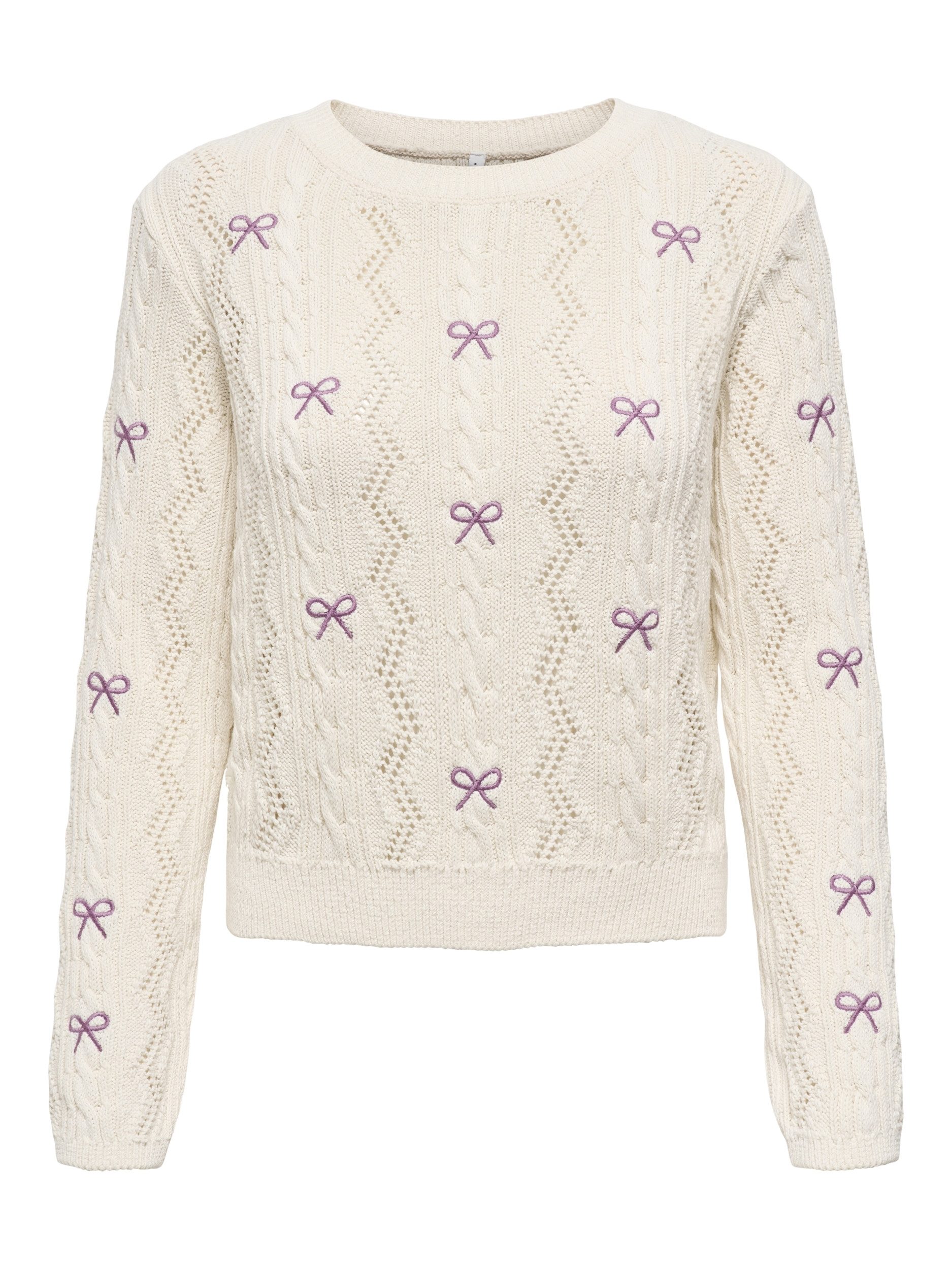 ONLY Strickpullover ONLRITA LIFE LS EMBR CABLE KNT NOOS günstig online kaufen