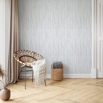 Newroom Vliestapete, Grau Tapete Modern Unifarbe - Universal Einfarbig Grau Uni Struktur Monochrom für Wohnzimmer Schlafzimmer Küche