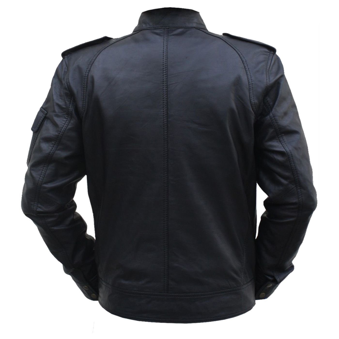 German Wear Lederjacke Trend 528J Black Lederjacke Jacke aus Lamm Nappa  Leder Schwarz