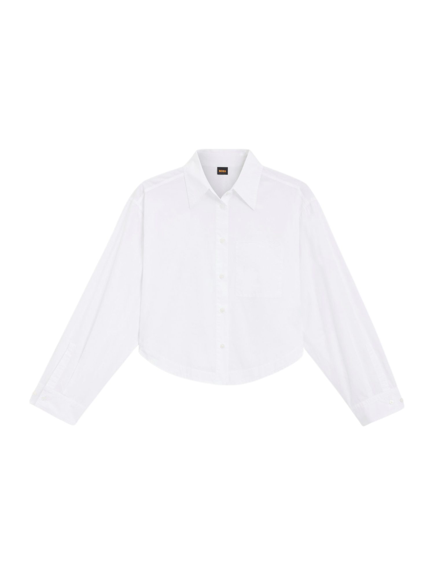 BOSS ORANGE Blusenshirt BOSS Women Orange weiß,Elegant,Baumwolle,Unifarben,Kent,Lang,Oversized