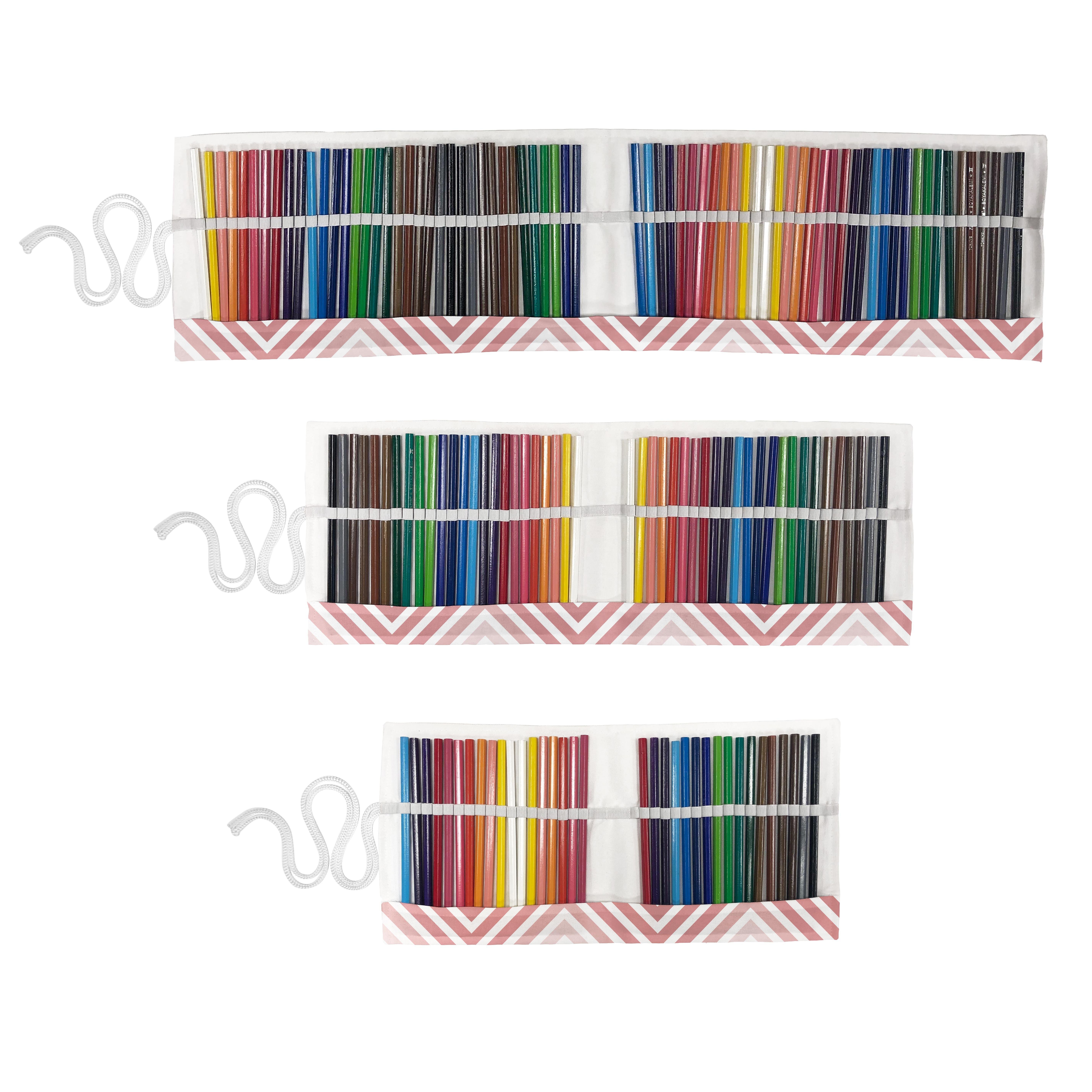 Organizer, Abakuhaus Linie Geometrisch Federmäppchen Hellrosa Stripes und tragbar Segeltuch langlebig Rhombus Stiftablage