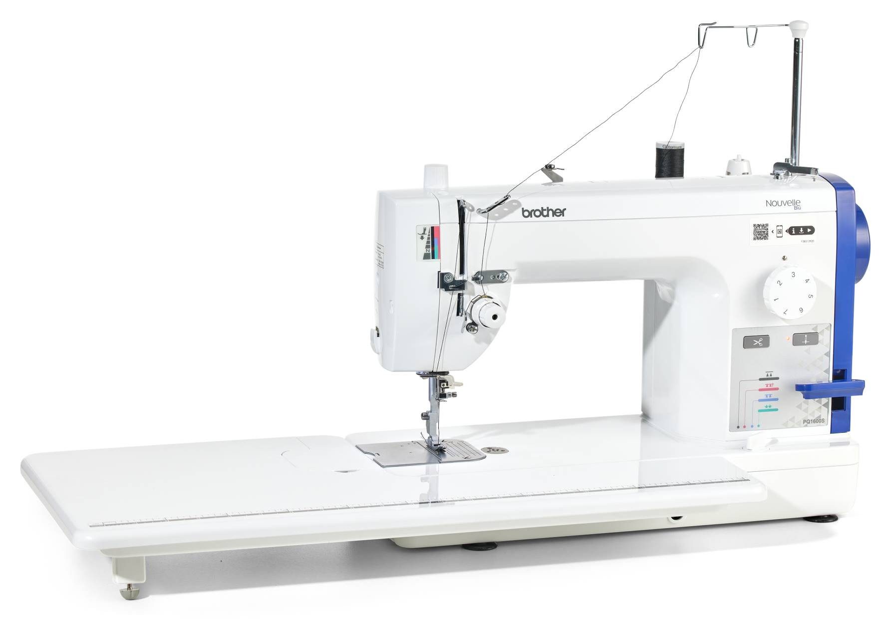 Brother Nähmaschine PQ 1600S, 1 Programme, robuster Schnellnäher, Geradstich-Maschine inkl. Kniehebel und Tisch