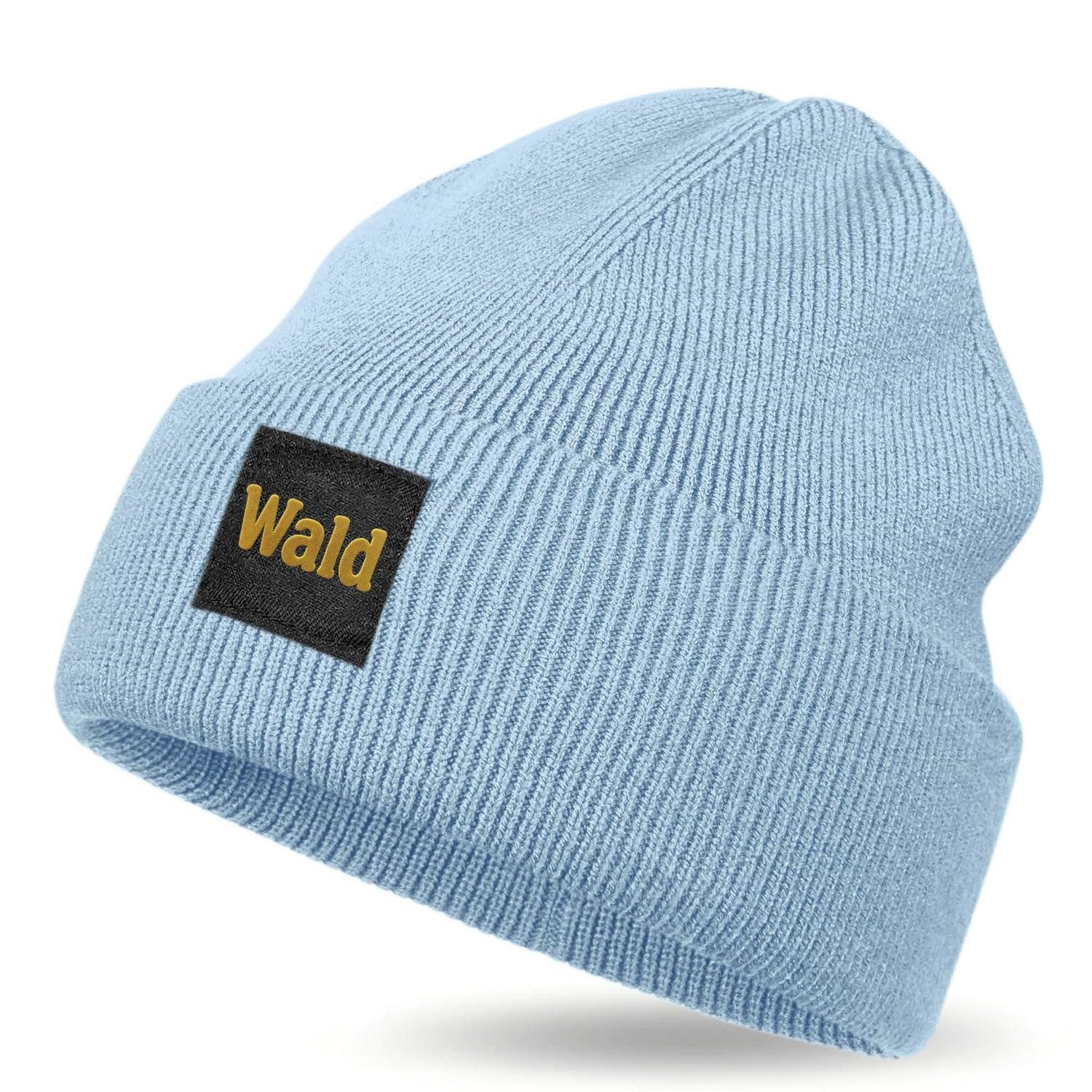 LuxusKollektion Strickmütze Beanie Herren Damen Softshell Umschlagbund Winter Hellblau
