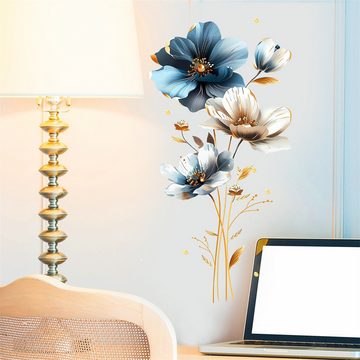 RefinedFlare Wandtattoo Simulierter Blumenwandaufkleber mit dreidimensionaler Textur