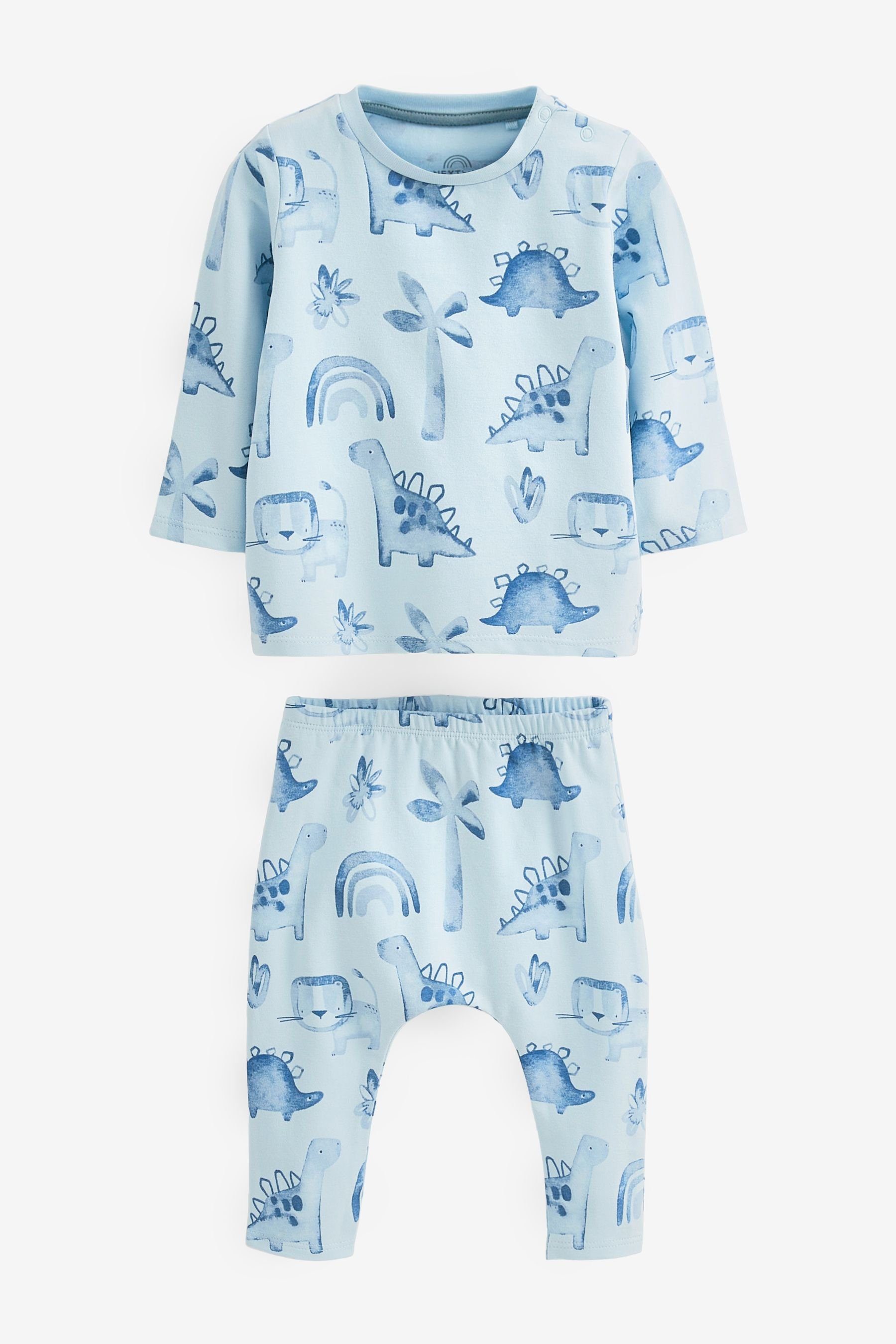 Next Shirt & T-Shirts dinosaur 6er-Pack und Leggings (6-tlg) Blue Baby Leggings