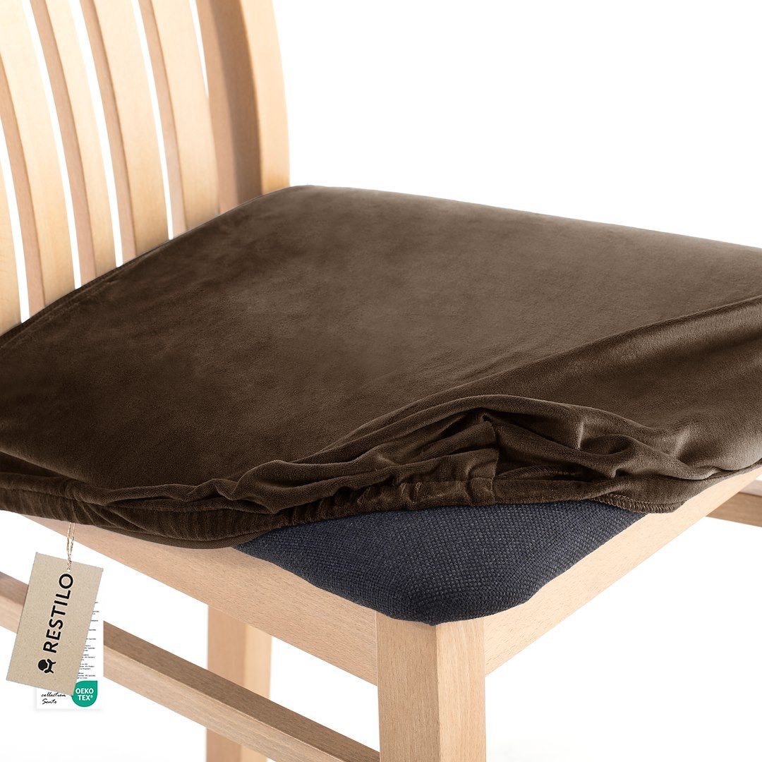 Restilo Stuhlhusse Stuhlhusse Stretch Stuhlbezug mit Gummiband Abnehmbar, waschbar