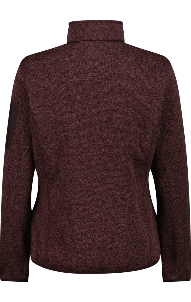 CMP Strickfleecejacke KNITTED MELANGE FLEECE WOMAN JACKET mit Reißverschluss, wasserabweisend, windabweisend, wärmeisolierend