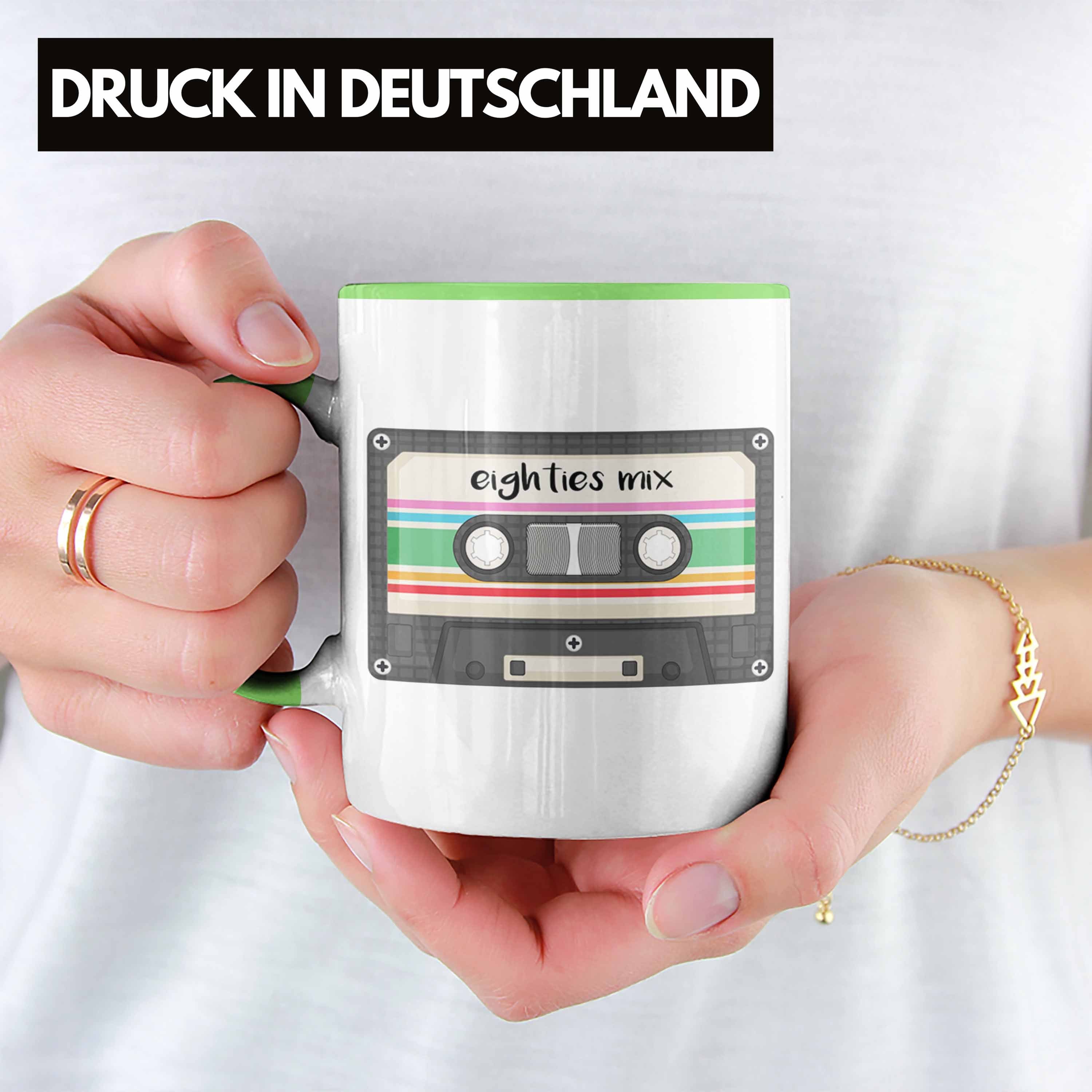 Mix Lustige Kassette" für Grün Tasse Tasse "80er Geschenk Trendation Jahre Eighties Nostalgi