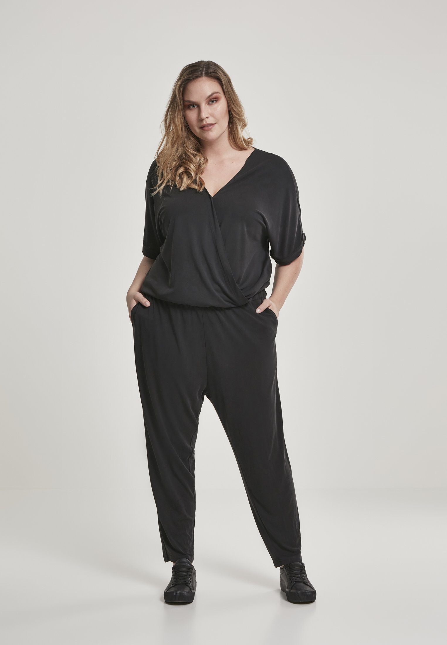 URBAN CLASSICS Jumpsuit Damen Ladies Modal Jumpsuit (1-tlg) black