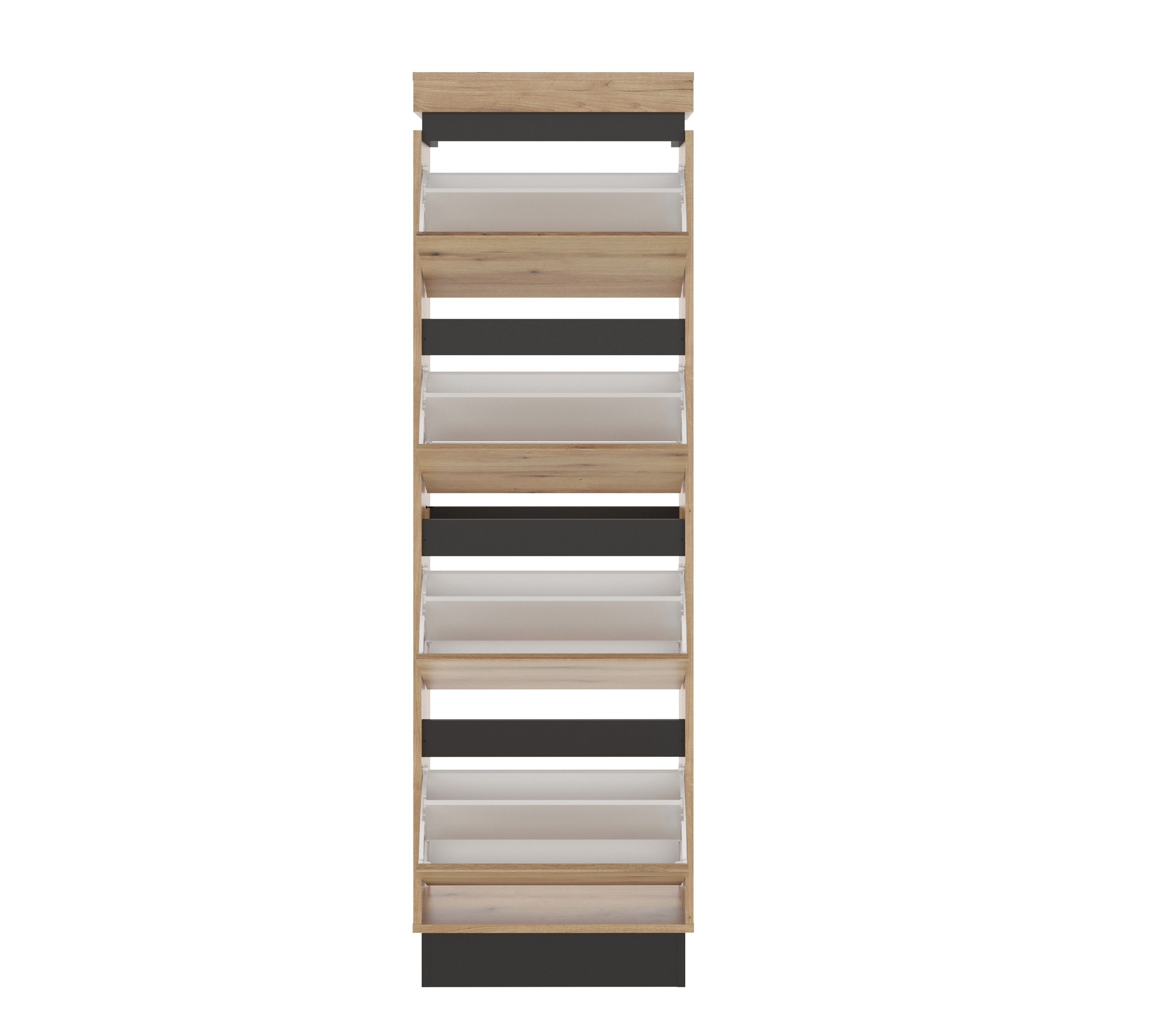 freiraum Schuhkipper CORTE, in Coast Evoke Eiche Dekor - 53,8x175,5x29cm (BxHxT)