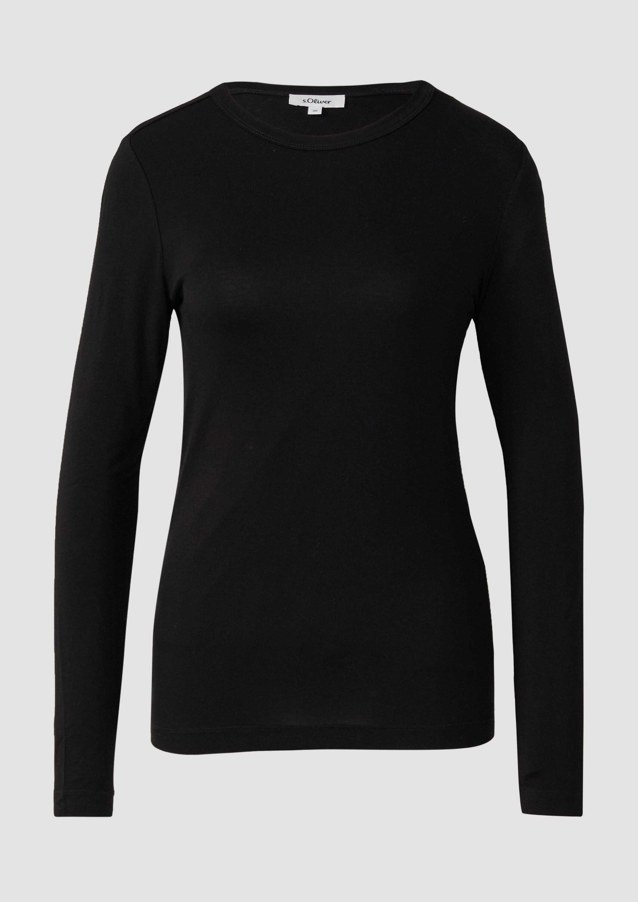 s.Oliver Langarmshirt T-Shirt Leichtes Longsleeve im Slim Fit