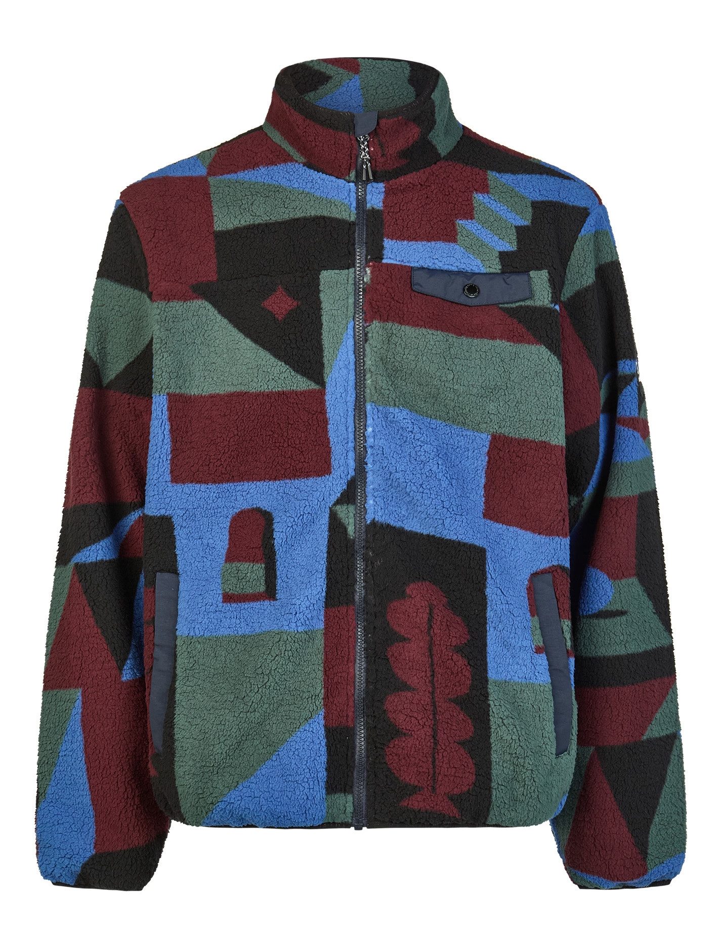 iriedaily Fleecejacke - Weiche Teddyfleecejacke mit Stehkragen für Herren - Outdoor Jacke