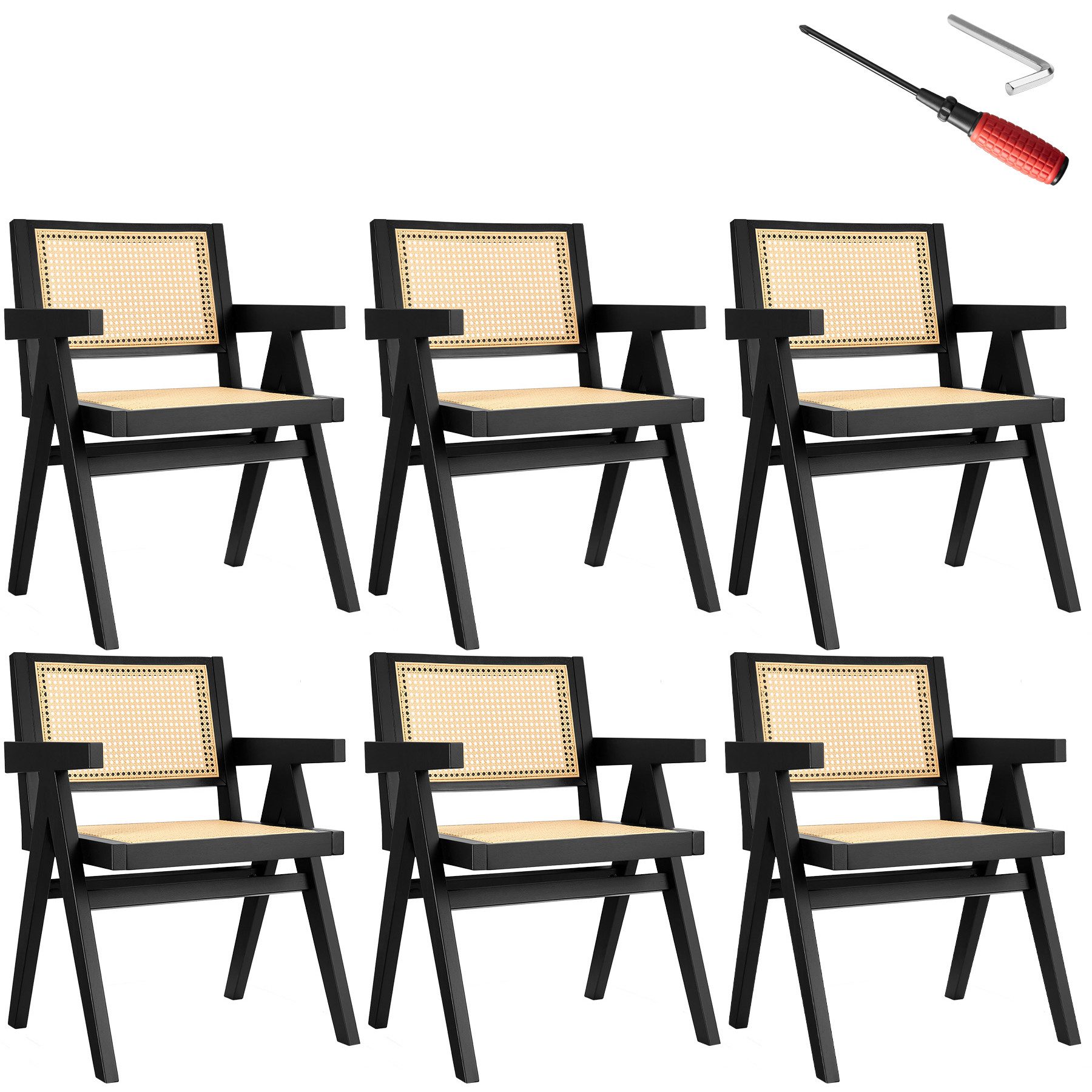 tectake Esszimmerstuhl Armlehnstuhl (Set., 6 St), günstig online kaufen