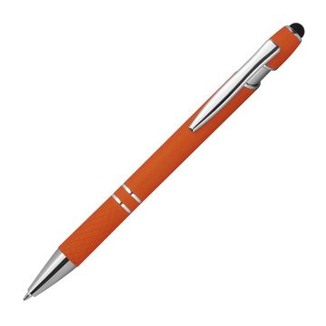 Livepac Office Kugelschreiber 10 Touchpen Kugelschreiber aus Metall / mit Muster / Farbe: orange