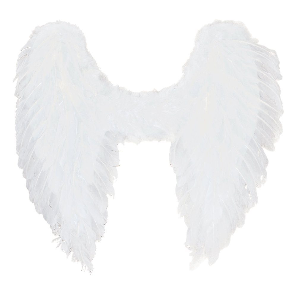 Funny Fashion Kostüm-Flügel Engelsflügel 50 x 50 cm, Federn Weiß