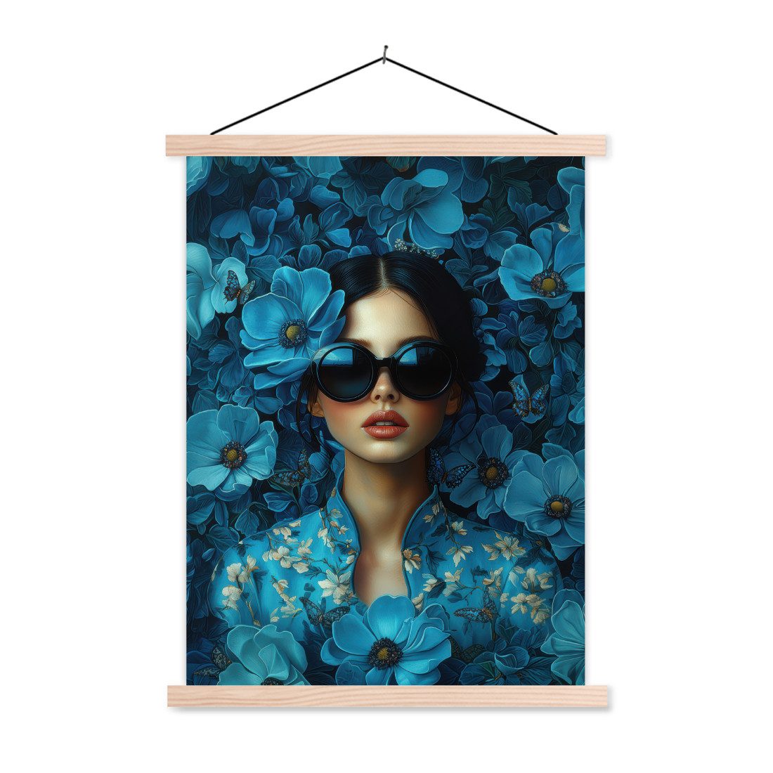 MuchoWow Poster Frau - Blumen - günstig online kaufen