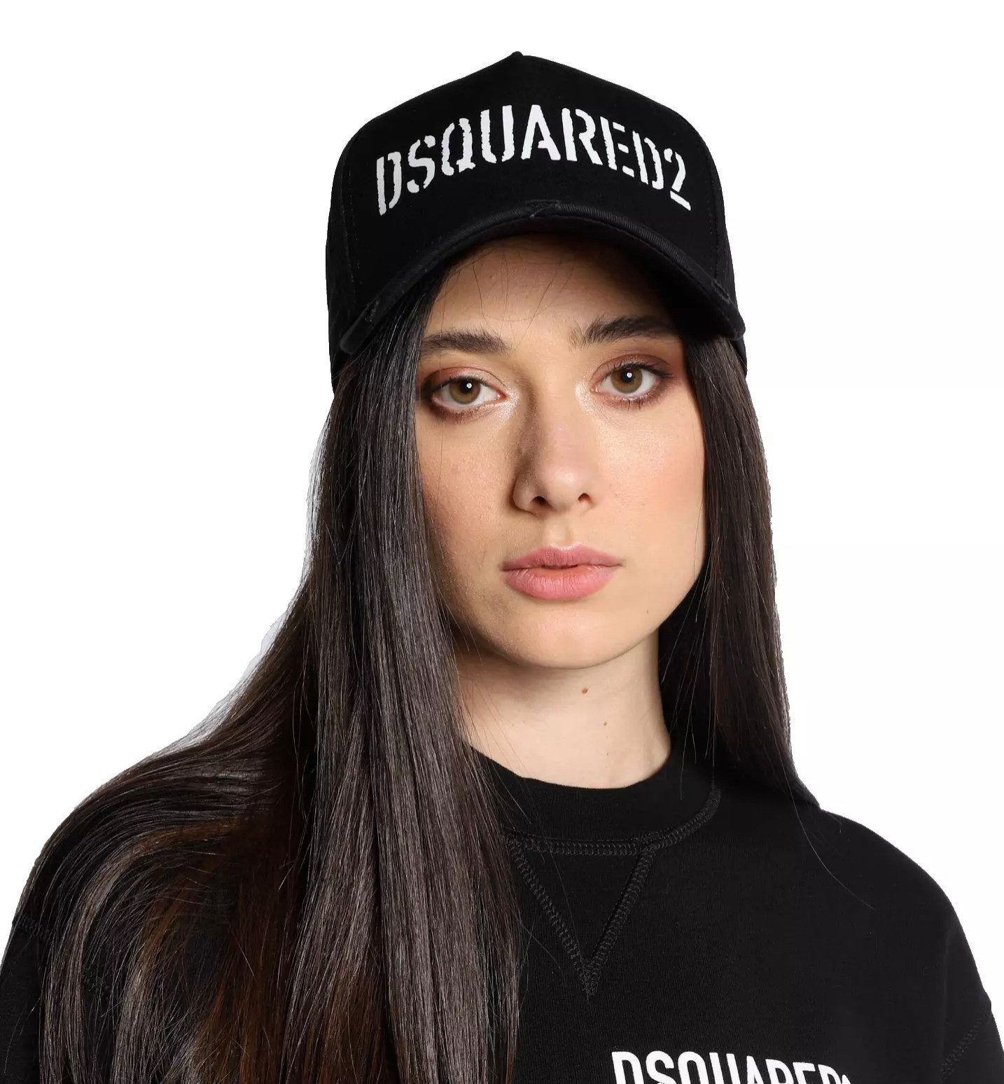 Dsquared2 Baseball Cap DSQ2 Canadian Tradition Logo Baseballkappe Kappe Gebogener Schirm, distressed Finish, verstellbarer Riemen hinten