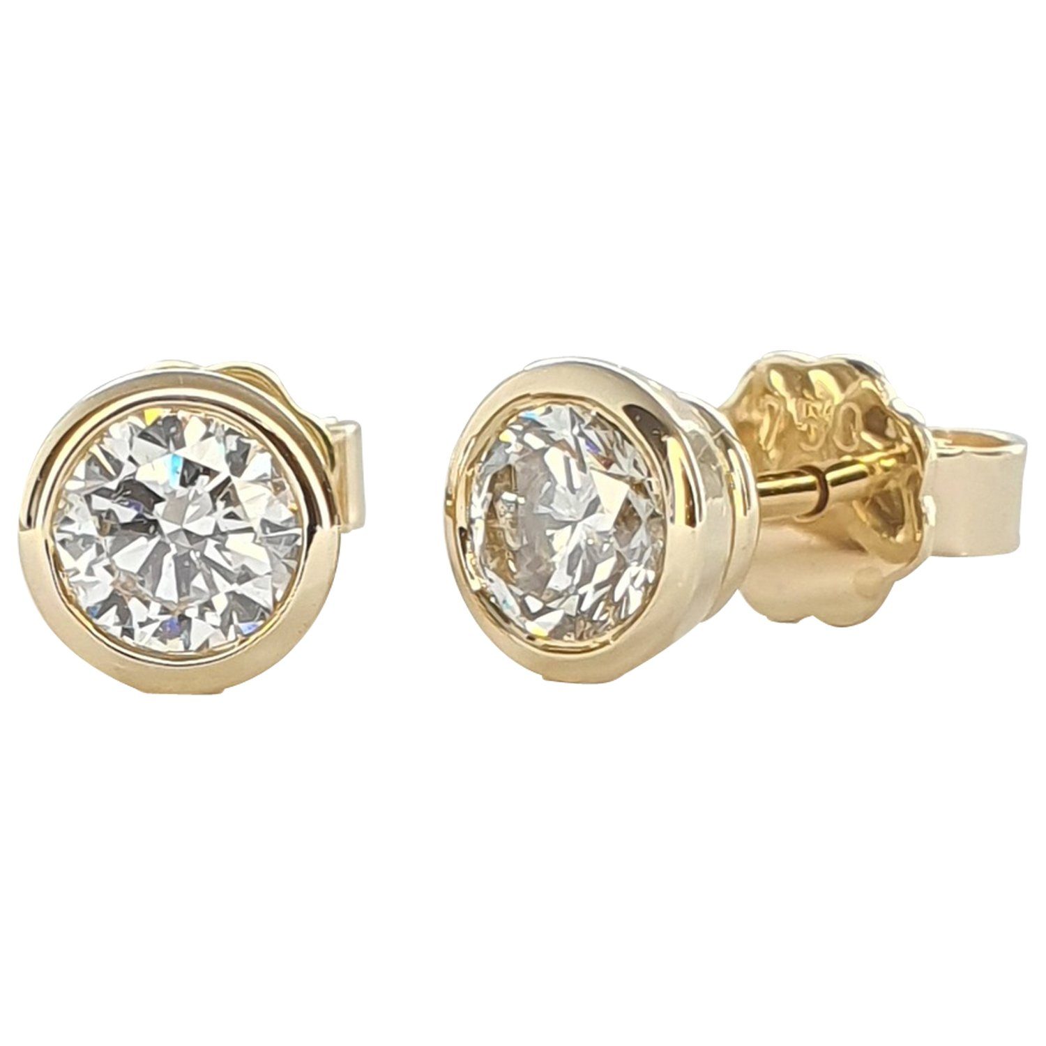 Webgoldschmied Paar Ohrstecker Ohrstecker 750 Gelbgold günstig online kaufen