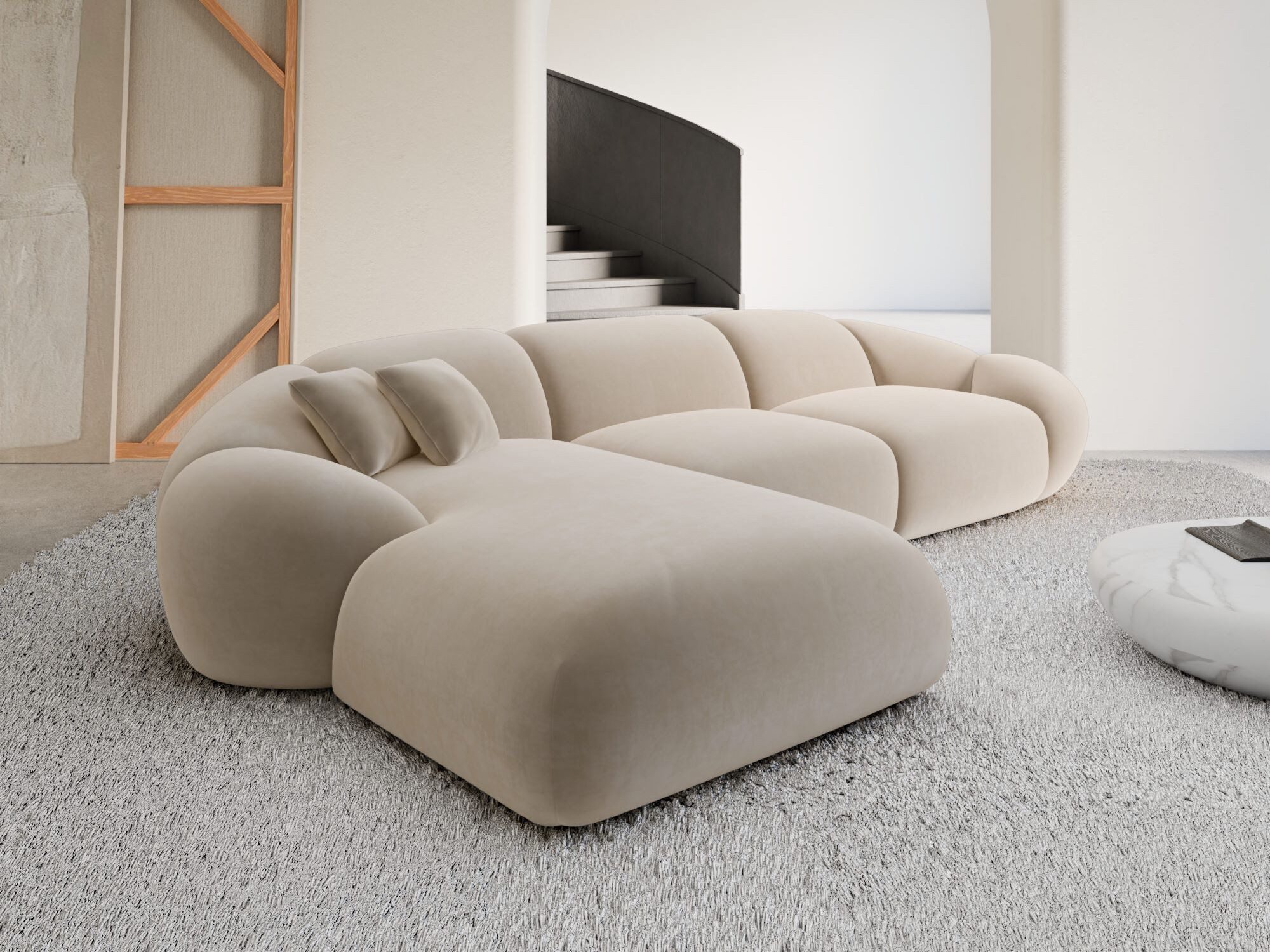 Sofa Dreams Ecksofa Polster Ecksofa Solverde L Form kurz, Ecksofa, L-Form, Zeitloser Look in L-Form, 2 Zierkissen inklusive