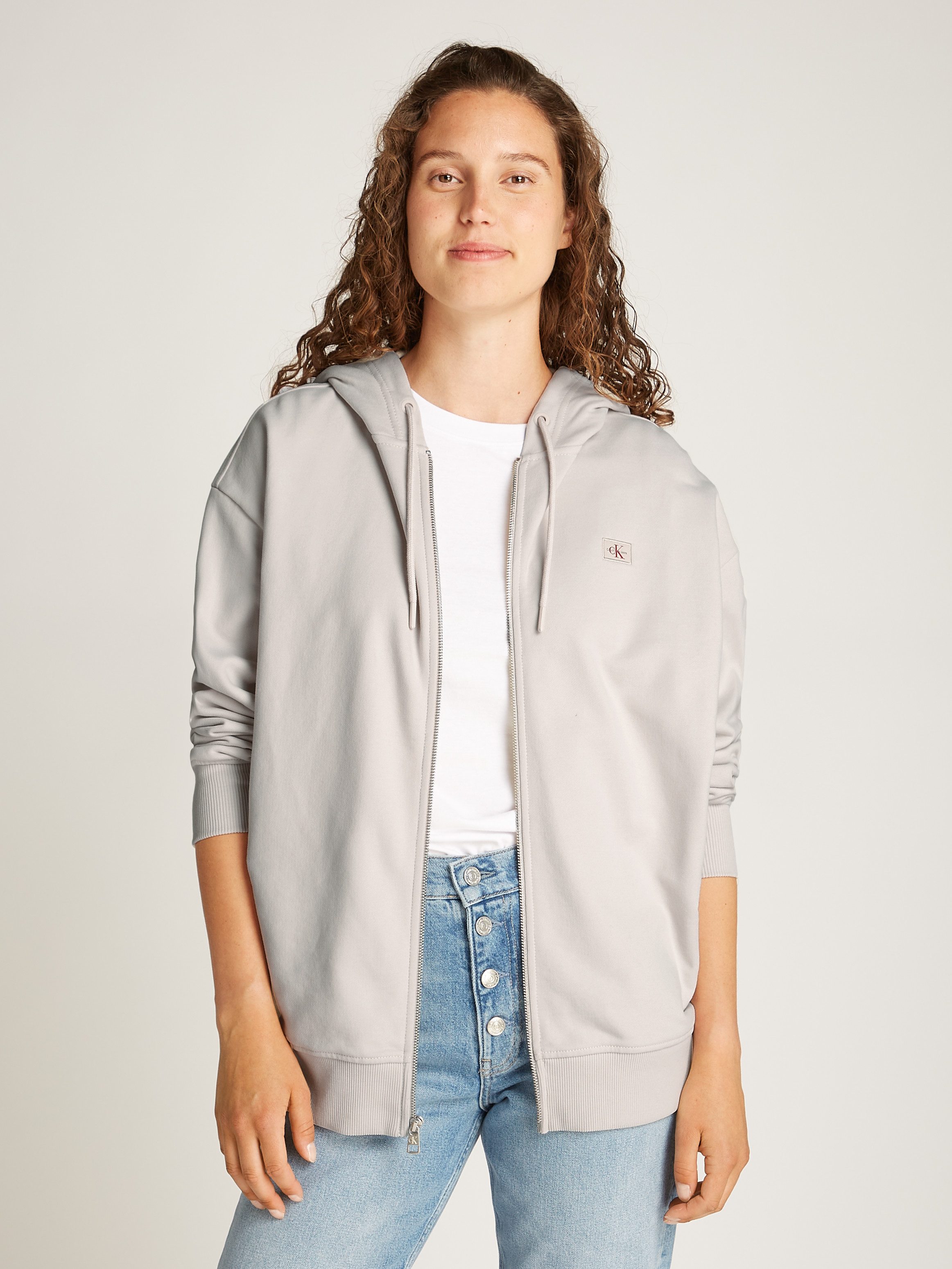 Calvin Klein Jeans Sweatjacke WOVEN LABEL günstig online kaufen