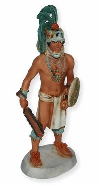 Castagna Dekofigur Cuauhtémoc H 18,5 cm Azteke Dekofigur Native American Castagna