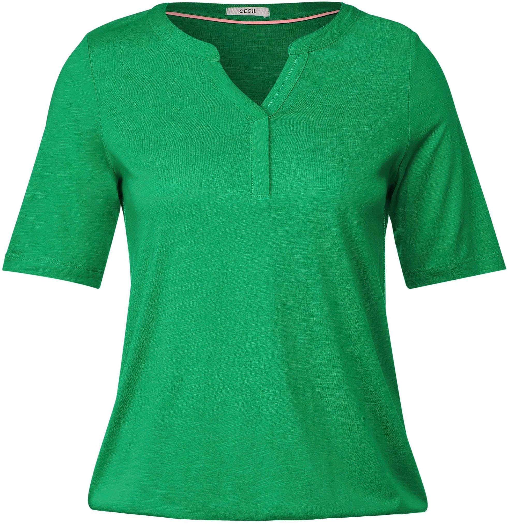 Cecil Shirttop in Melange Optik fresh green