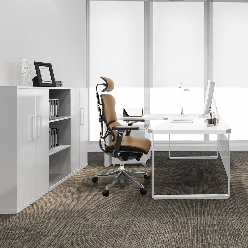 hjh OFFICE Drehstuhl End ERGOHUMAN Hellbraun Schreibtischstuhl Bürostuhl Leder PLUS (1 St), High ergonomisch