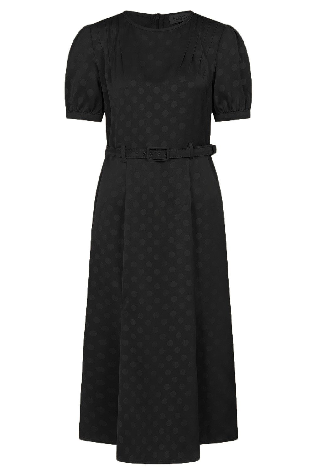 Banned A-Linien-Kleid Iris Polka Dot Schwarz günstig online kaufen