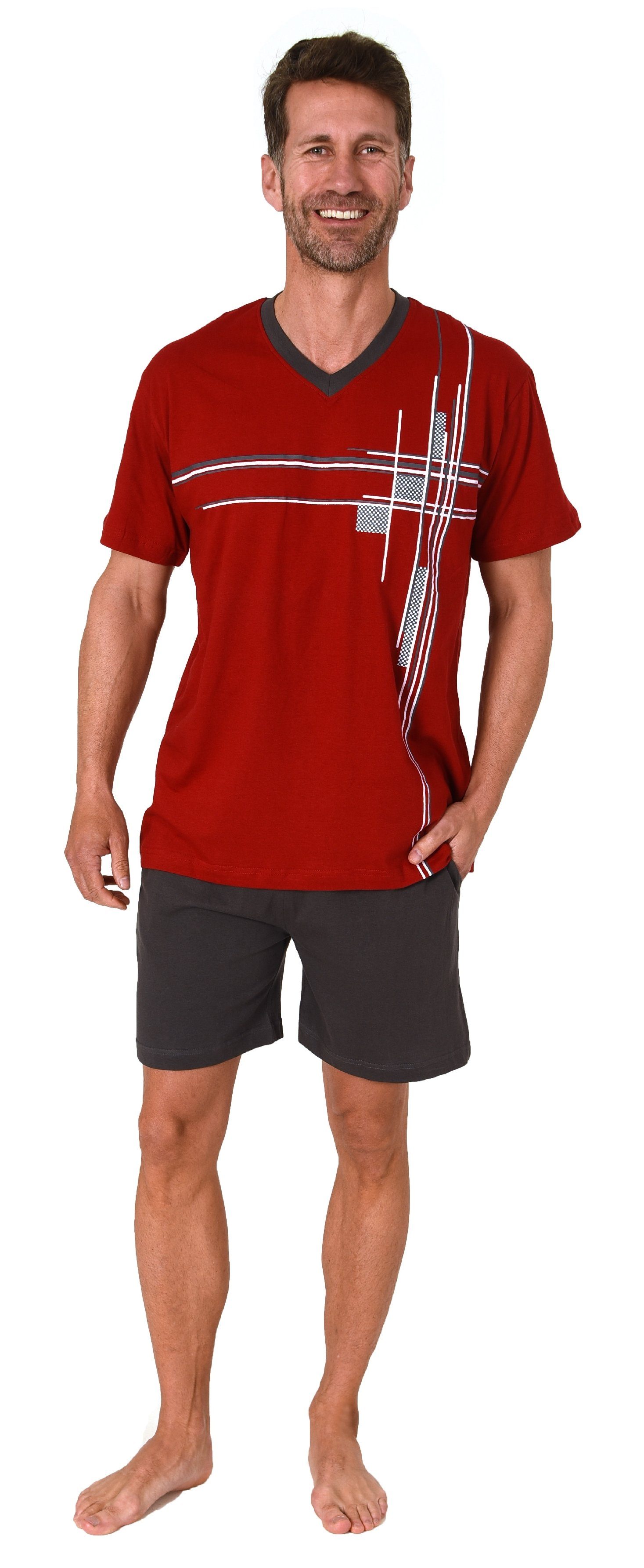 Normann Pyjama Herren Shorty Schlafanzug kurzarm günstig online kaufen