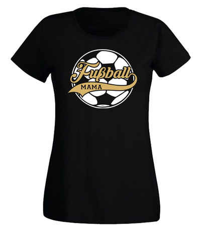 G-graphics T-Shirt Damen T-Shirt - Fußball Mama mit trendigem Frontprint, Slim-fit, Aufdruck auf der Vorderseite, Spruch/Sprüche/Print/Motiv, für jung & alt