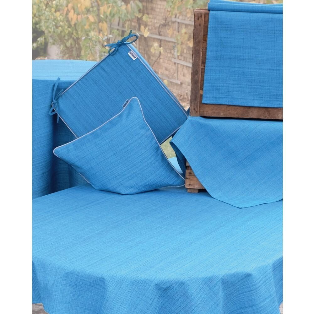 matches21 HOME & HOBBY Tischdecke Outdoor Garten-Tischdecke orange rund 145 cm abwaschbar (1-tlg), Modernes wetterfestes Tischtuch für Außenbereich Garten-Tisch