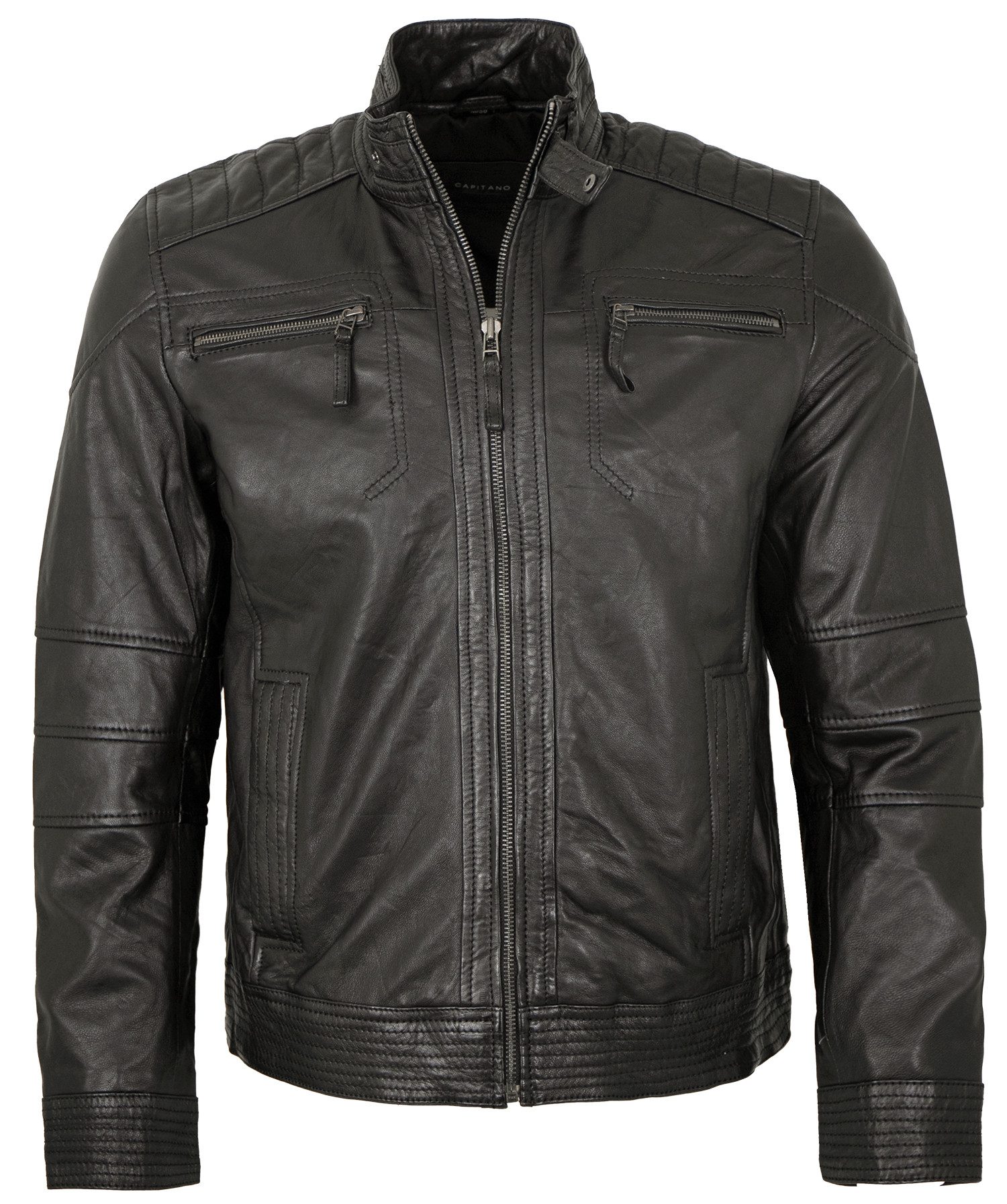 CAPITANO Lederjacke David Capitano Herren Lederjacke Bikerjacke