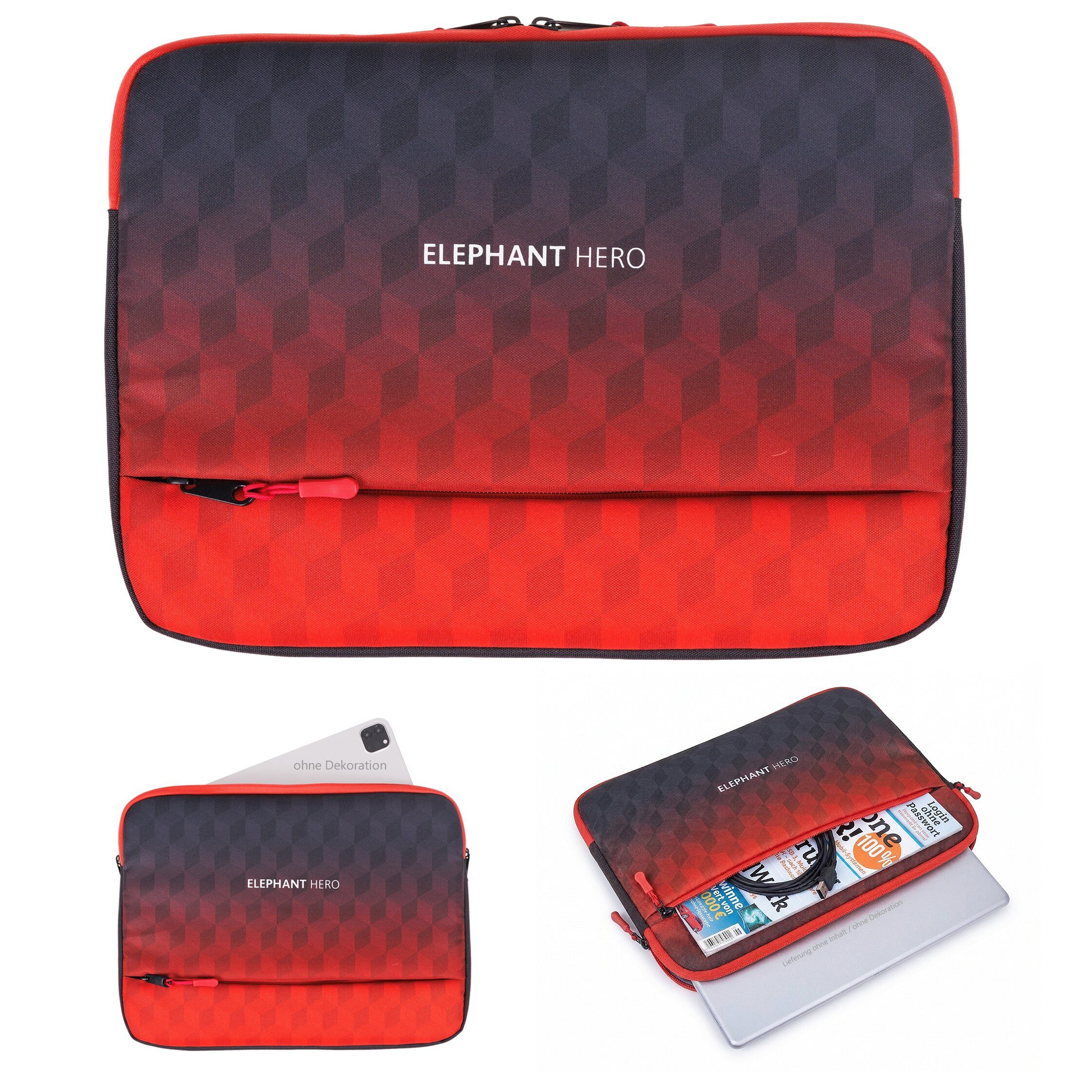 ELEPHANT Laptoptasche Laptophülle Polstertasche Sleeve, Schule Hero Signature Notebooktasche Schutzhülle für Laptop Tablet