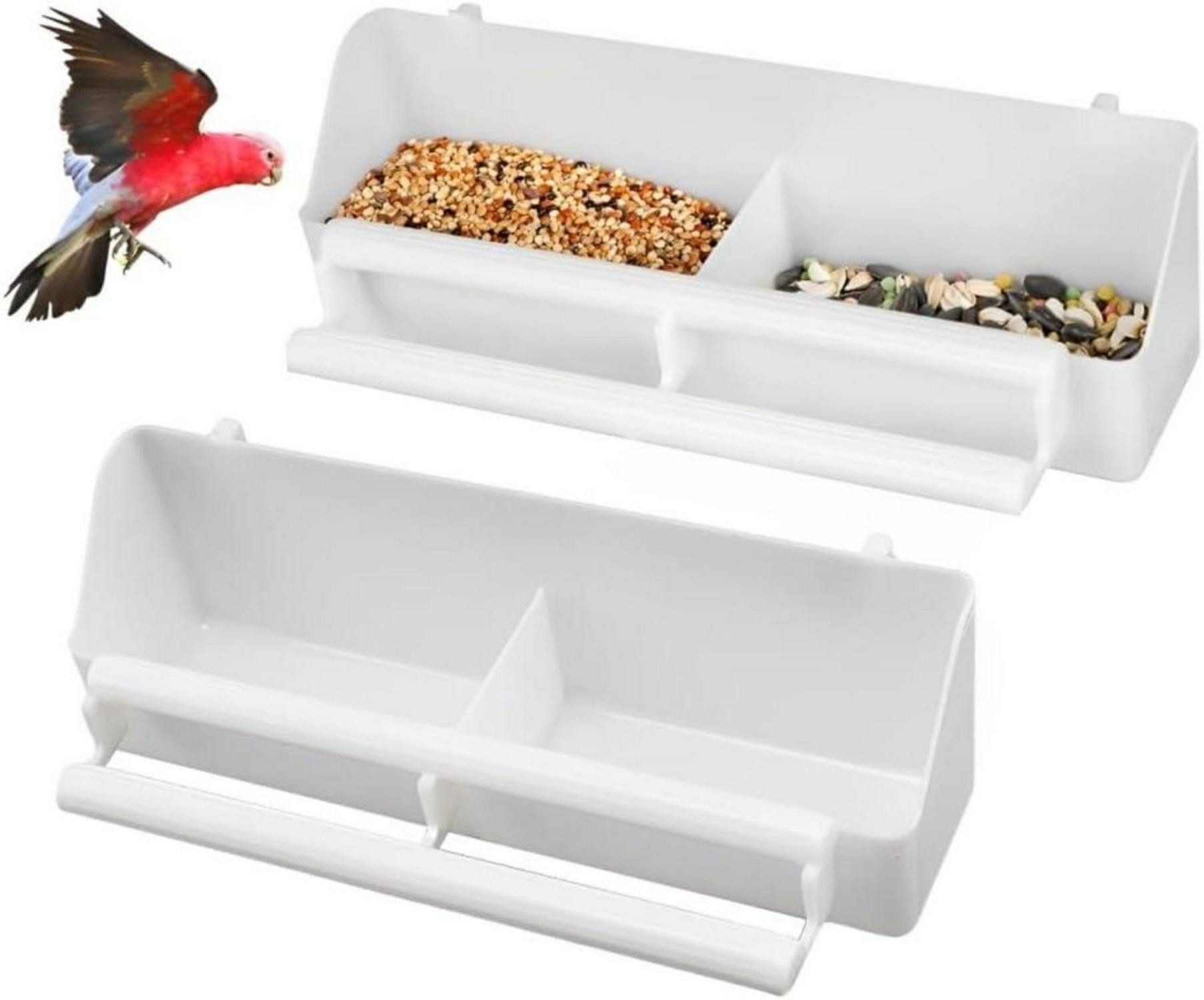LuxusKollektion Vogelhaus Vogelfutterspender 2 Stück Futternapf günstig online kaufen