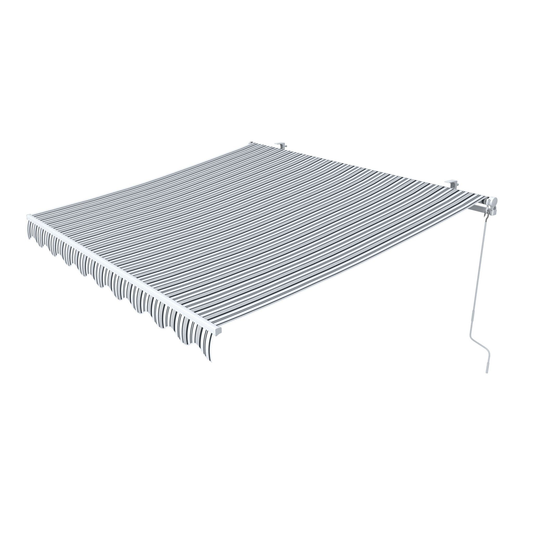 paramondo Gelenkarmmarkise Gelenkarmmarkise Easy, 2,95 x 2 m / Stoff: Multi, grau-weiß (1-St) 200 und 250 cm Ausfall, Montage an Decke und Wand