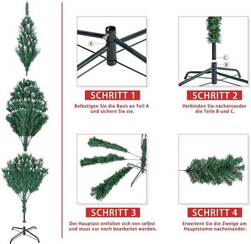 HZRC Künstlicher Weihnachtsbaum »180/210/240cm Künstlicher Weihnachtsbaum Tannenbaum mit Metallständer«, Tannenbaum