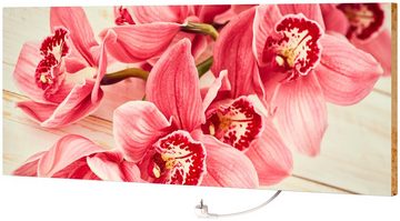 Marmony Infrarotheizung MOTIV-Heizkörper "Pink Orchidee", 800 Watt, aus deutschem Jura-Naturstein